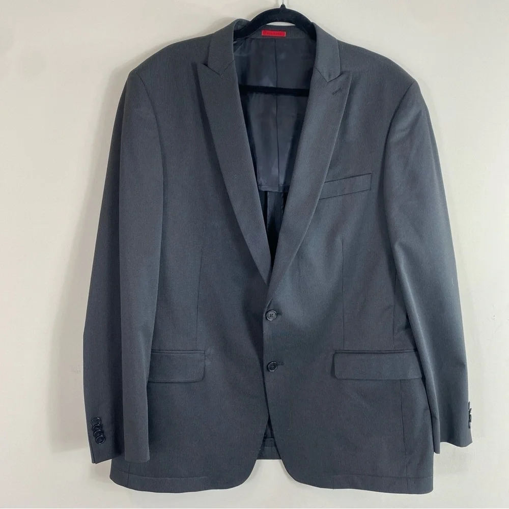 John Varvatos Men’s Gray Poly-Blend‎ Two Button Sport Coat Suit Jacket Sz 44L